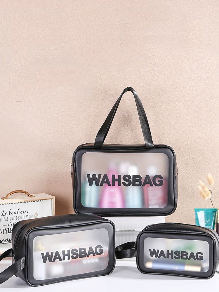 Cosmetic bag large-capacity portable ultra-fire ins wind female transparent waterproof travel small portable toiletry storage bag