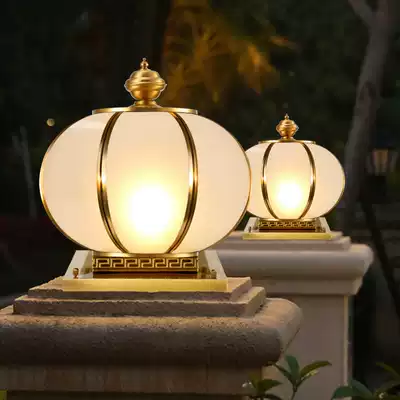 Solar pillar lamp wall lamp outdoor waterproof gate pillar lamp outdoor courtyard lamp super bright household solar lamp