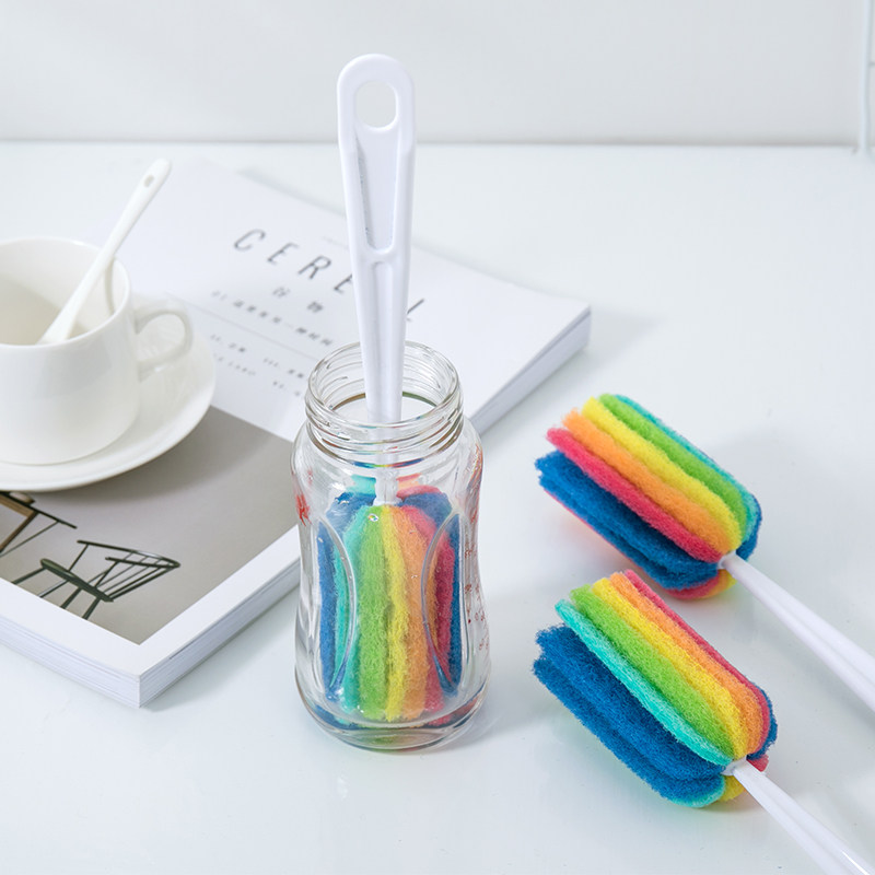 Water cup portable easy-to-clean dead corner long and short handle wash cup brush bottle brush long handle brush ceramic cup utensil seasoning bottle liner