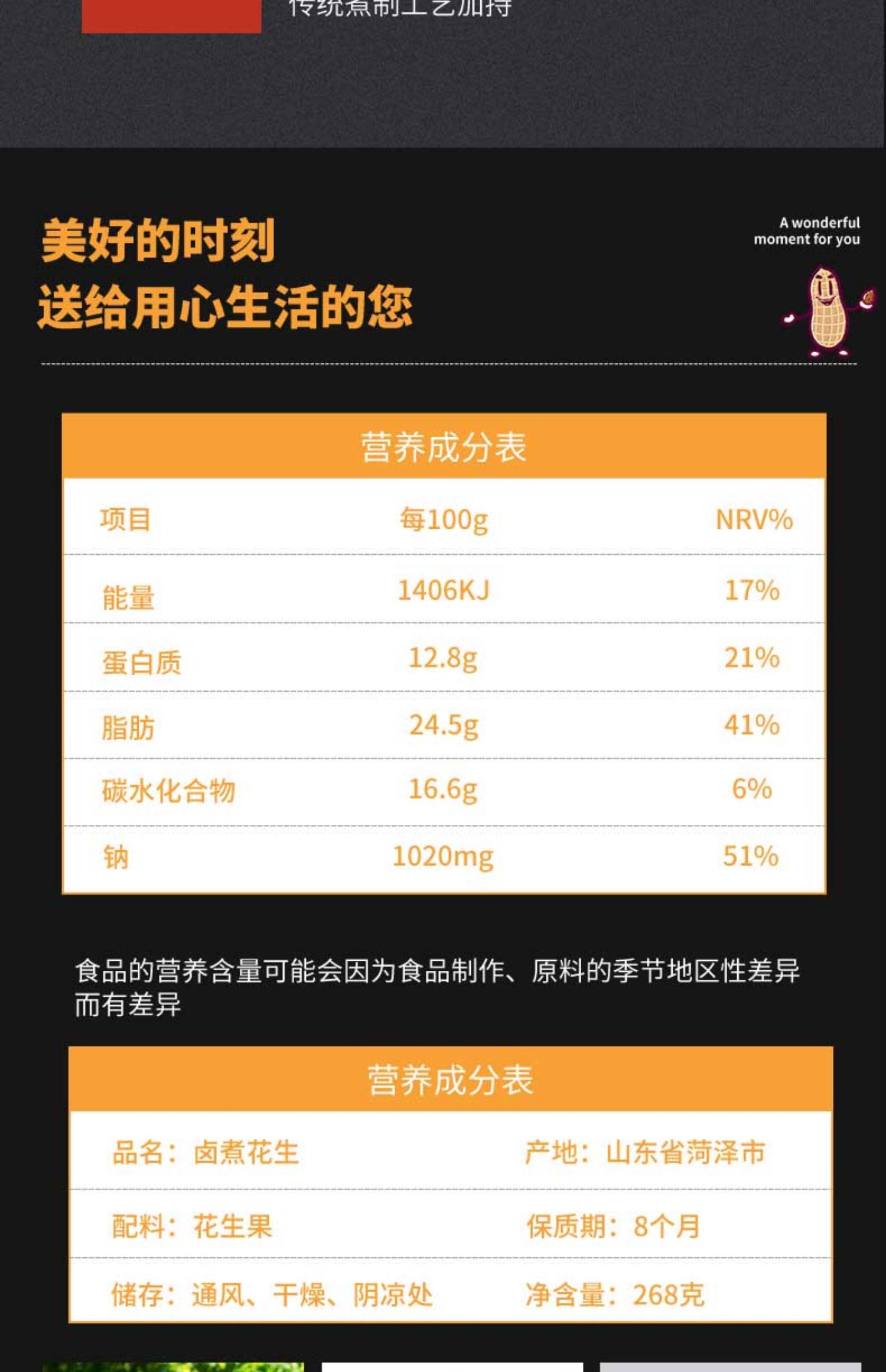 【拍3件】鲜汁盐水卤煮水煮花生804g