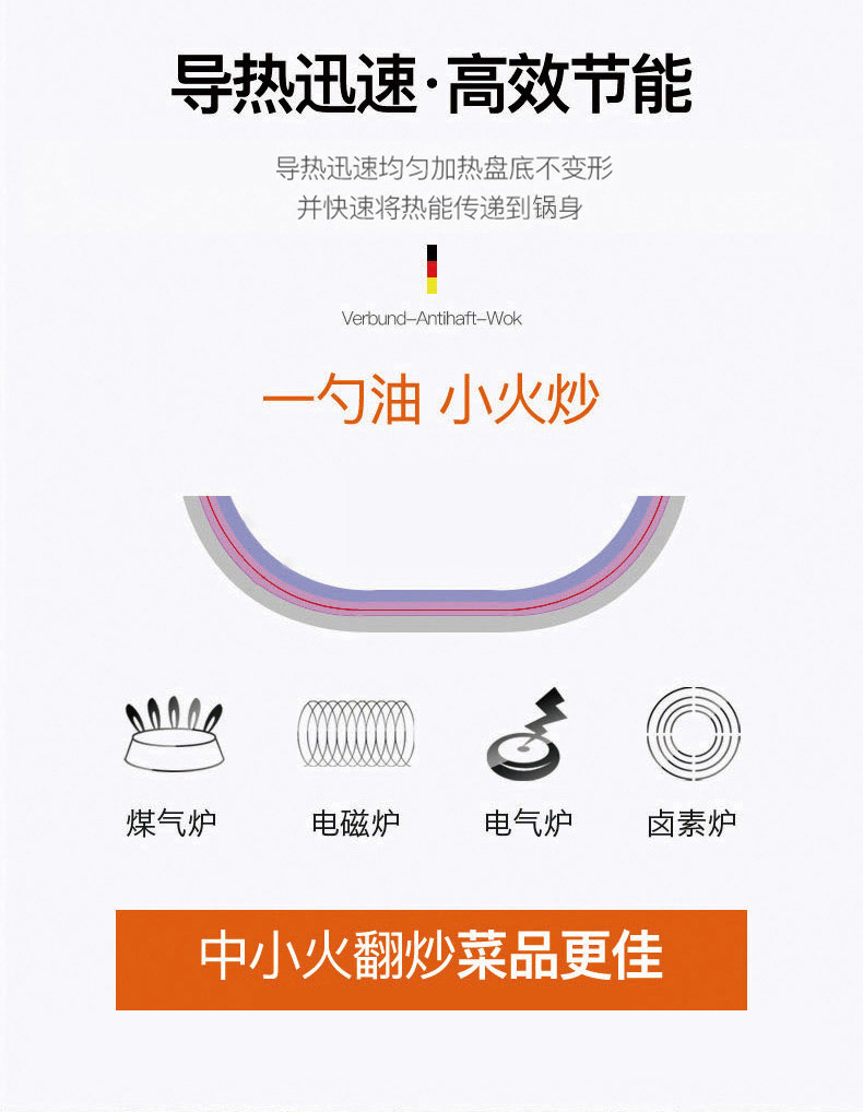 KBH 康巴赫  无油烟蜂巢304不锈钢不粘锅 32cm 图8
