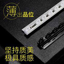 Extremely Thin Curtain Track Curtain Track Silent Slide Rail Bend Rail Inside Open Window Balcony Slide Top Loading U-Type Track