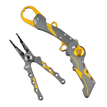 Dragon King Hates Aluminum Alloy Fish Controller Lua Pliers Set with Multifunctional Hook Picker Folding Portable Fish Control Pliers
