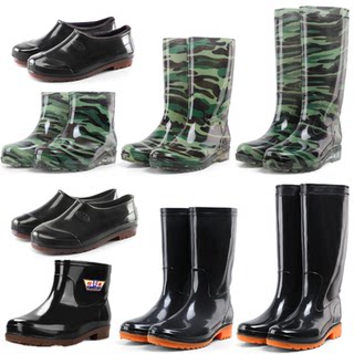 四季雨鞋男士胶鞋靴水桶耐磨牛筋底保暖户外厨房中高筒工作鞋劳保