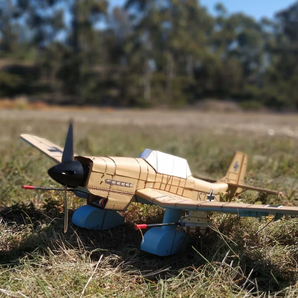 Realistic drone with fixed wing, unmanned glider, constructor