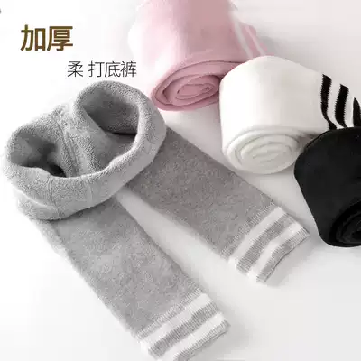 Baby cashmere pants socks for girls inner pants newborn baby thickened Winter nine-point cotton socks children's Terry socks