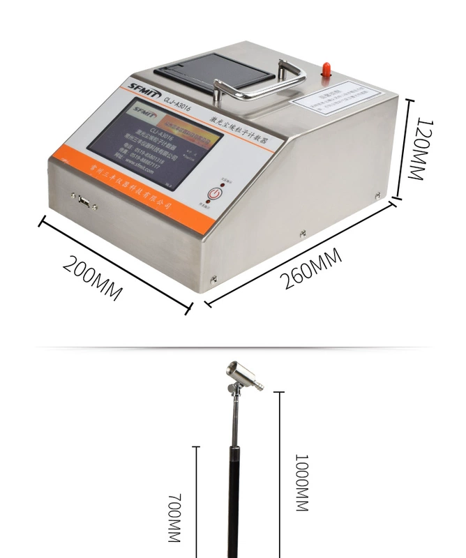 Máy đếm hạt bụi có độ chính xác cao Máy dò hạt bụi bằng laser Máy kiểm tra môi trường sạch xưởng không bụi