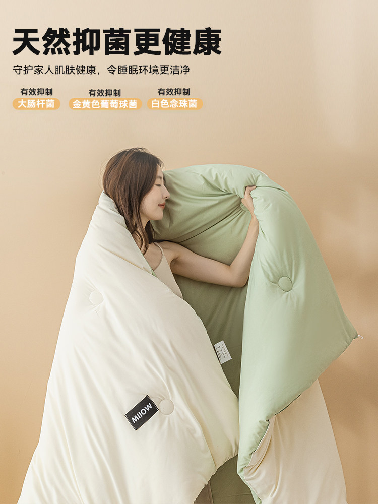 Cat-Themed Soy Fiber Quilt, Thickened Winter Quilt, Warm Cotton Quilt Core, Spring and Autumn Single Dormitory Air-Conditioning Quilt, Suitable for All Seasons