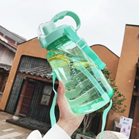 Зеленая трубочка, подтяжки, наклейка, 1500 мл