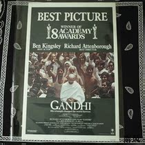 Japans official cinema line first year genuine movie old poster Gandhi Biography GANDHI