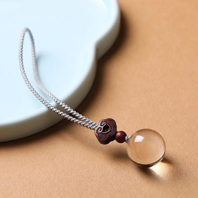 Natural White Crystal Ball Keychain, Exquisite Jewelry, Mobile Phone Chain, Men's and Women's Crystal Ball, Pure Natural Crystal