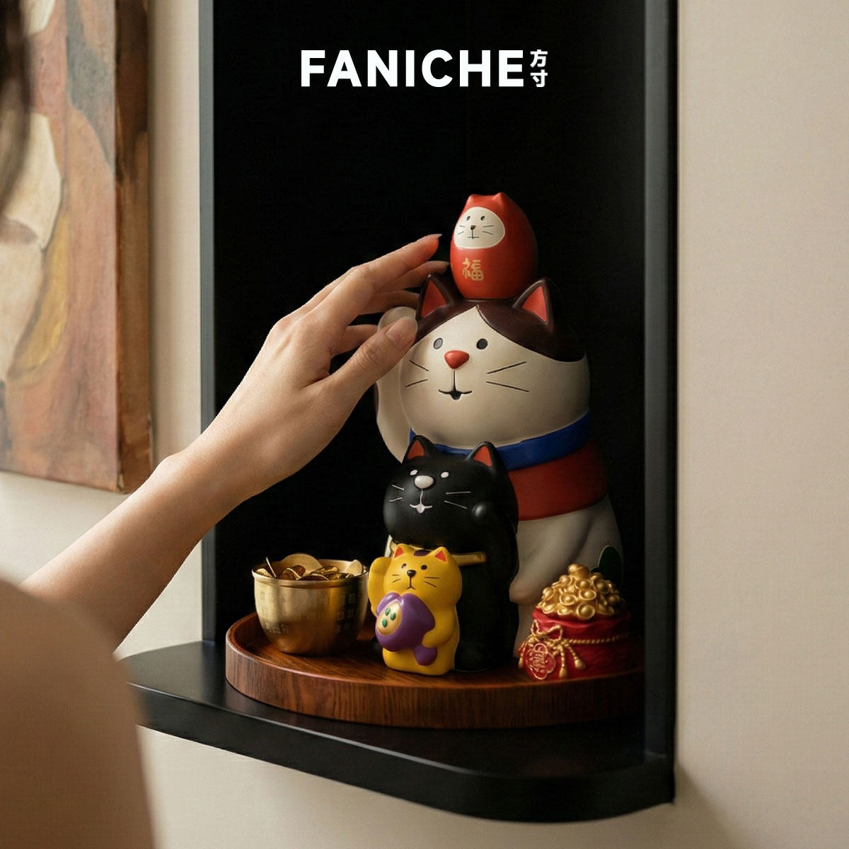 ФАНИШЕ изысканное украшение lucky Cat украшения для входа оформление рабочего стола макет открытия подарок для друзей