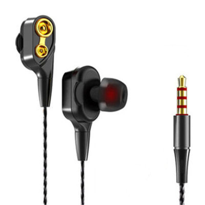 双动圈重低音耳机线适用OPPO华为vivo入耳式带麦K歌耳麦耳塞通20