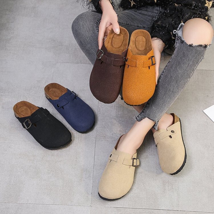 Original Birkenstock Shoes, Full Leather Toe Cap, Birkenstock Style for Both Men and Women, Casual Retro Cork Birkenstock Sandals