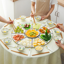 Tableware platter set New Years reunion creative bowls and dishes household plates ceramic dishes family dinner plate combination