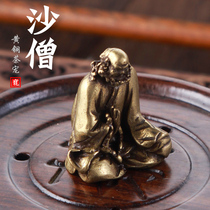 YHJ pure copper pure handmade household tea ceremony Damo ancestor tea pet ornaments