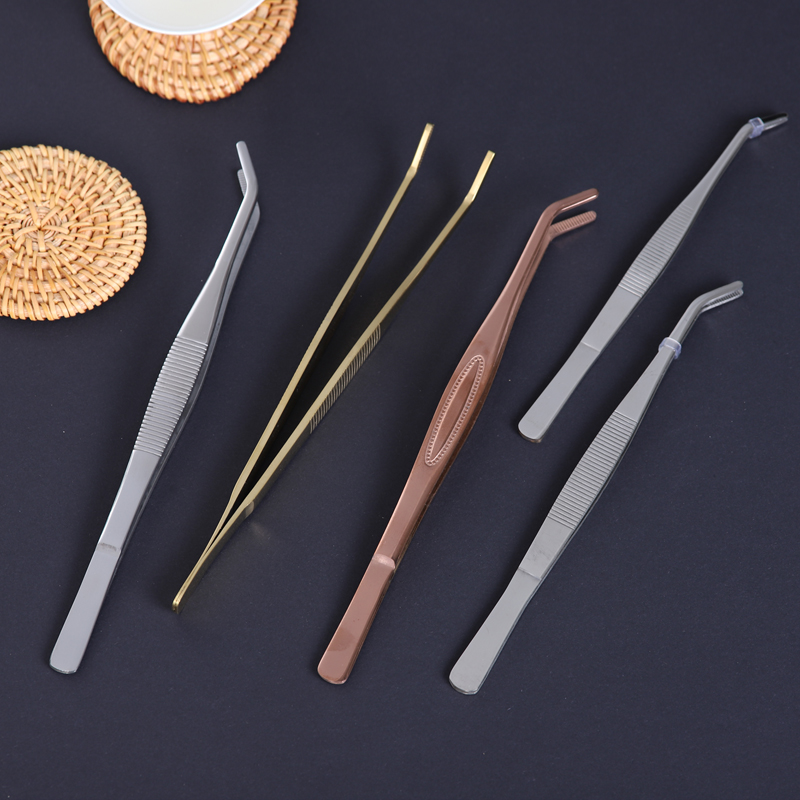 Metal thickness stainless steel tea clamp wooden tweezers made tea cup clamps kung fu tea ceremony accessories