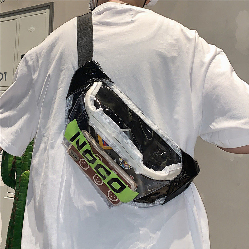 Skew Satchel Boomer Pins bag for men's high level sense Leisure transparent chest bag Sport Wind scapewear kits Purse Strings women