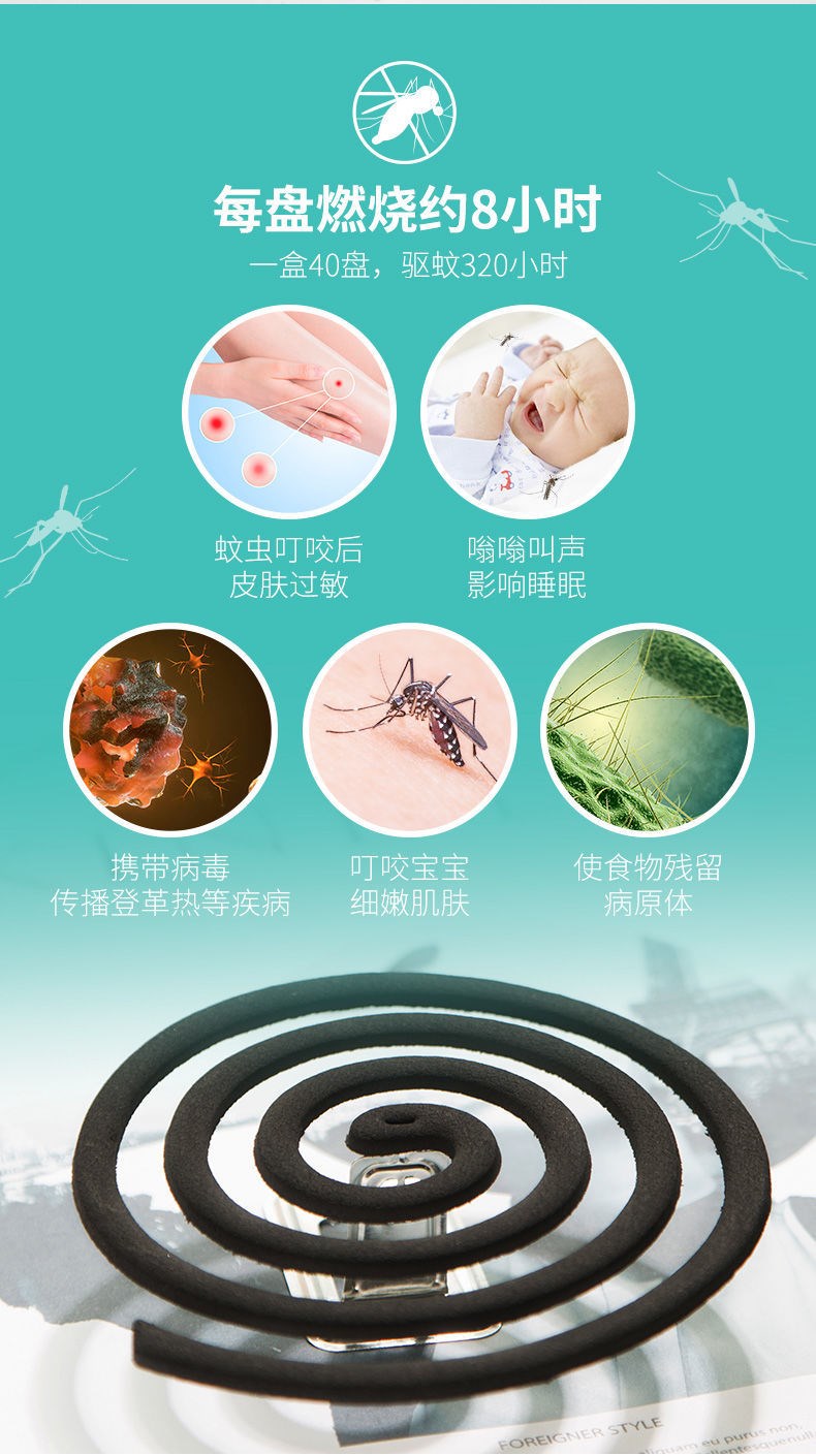 榄菊 蚊香艾草清香型家用驱蚊大盘黑蚊香盘 图2