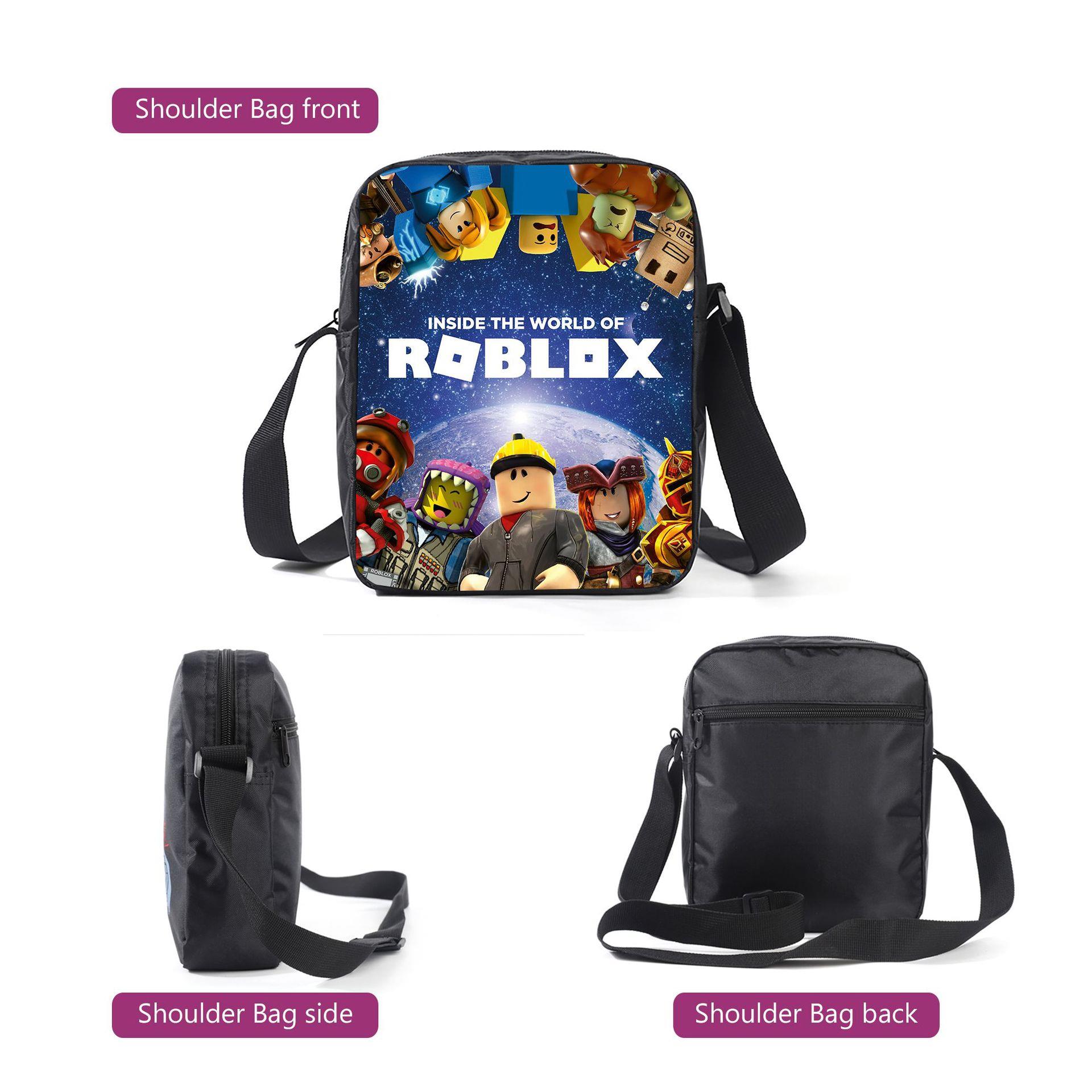 товар из китая roblox学生书包背包周边双肩包旅游笔袋挎包三件套backpack背包潮