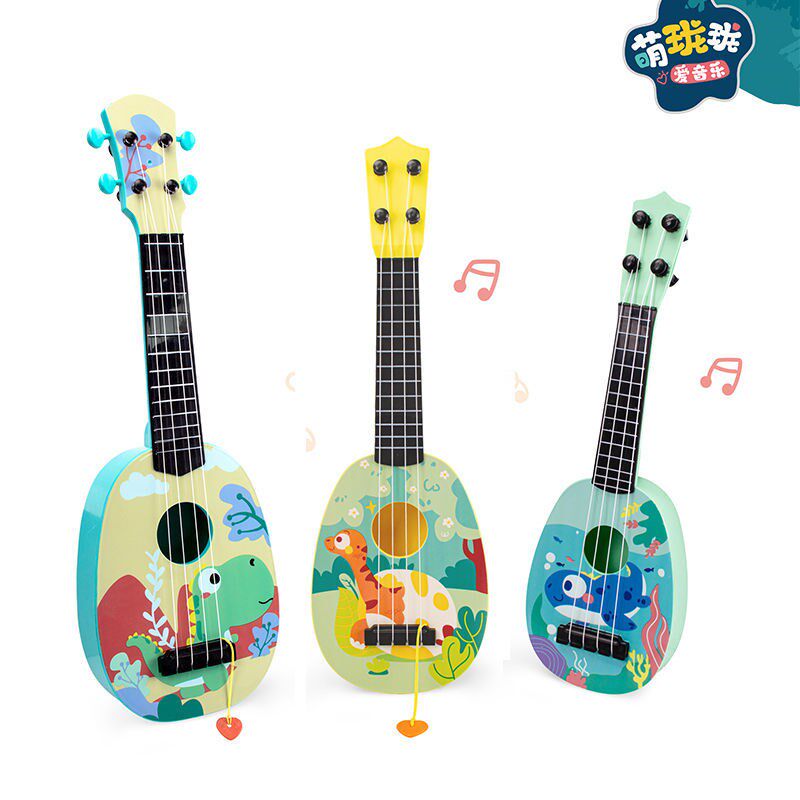 Pony graffiti guitar toys kids cartoon ukulele ulricelli instrument boy girl dinosaur guitar
