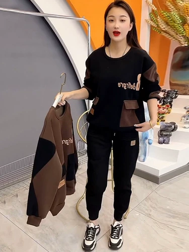 Осенний утепленный комплект, модная трендовая толстовка для отдыха, по фигуре