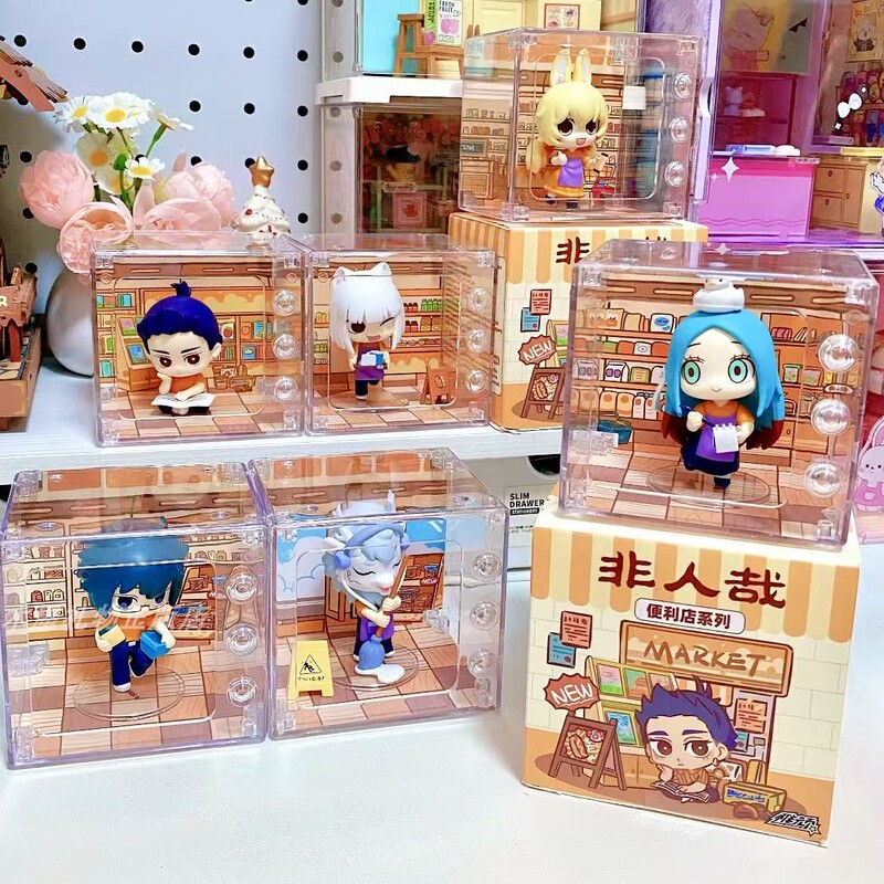 Authentic Zhiwan Feirenzai Convenience Store Micro Box Series Blind Box Micro Scene Figurine Handmade Ornament Peripheral Gift