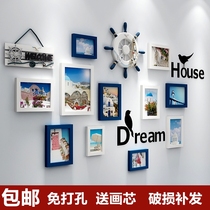 Background wall decoration frame Photo Wall photo album creative mural hanging wall TV Nordic style corridor Net red ins
