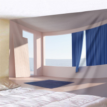 Bedside background wall cloth net red background cloth ins hanging cloth oversized bedroom Japanese decoration warm picture Net Red