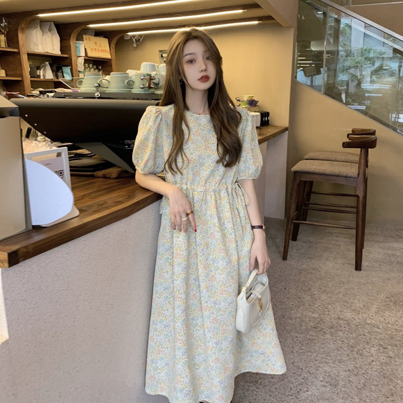 Pregnancy Woman Dress Summer Dress Fashion Great Size Outside Wearing Bubble Cuff Summer Thin blouse Skirt With Slim and Fancy Dress summer