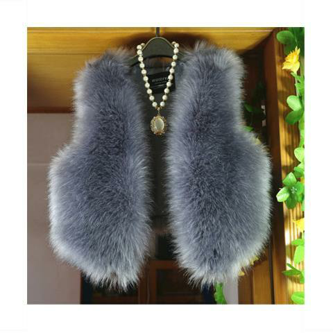 Short fur pachet waistcoat 2023 spring autumn new imitation fox fur coat sashimi skinny vest cardiovert woman-Taobao