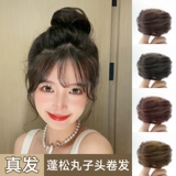 Парик изготовленный из настоящих волос, заколка для волос, милый аксессуар для волос, придает объем, простой и элегантный дизайн