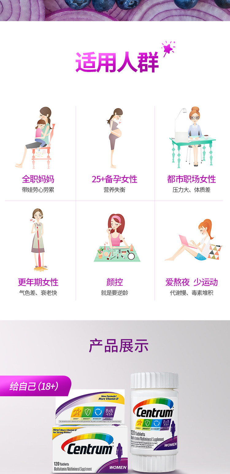 美版 善存 女士 复合维生素片 120粒 图9
