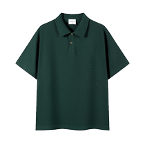 Japanese retro pure cotton off-shoulder cultural shirt T-shirt custom logo class uniform heavy lapel custom-made community work clothes
