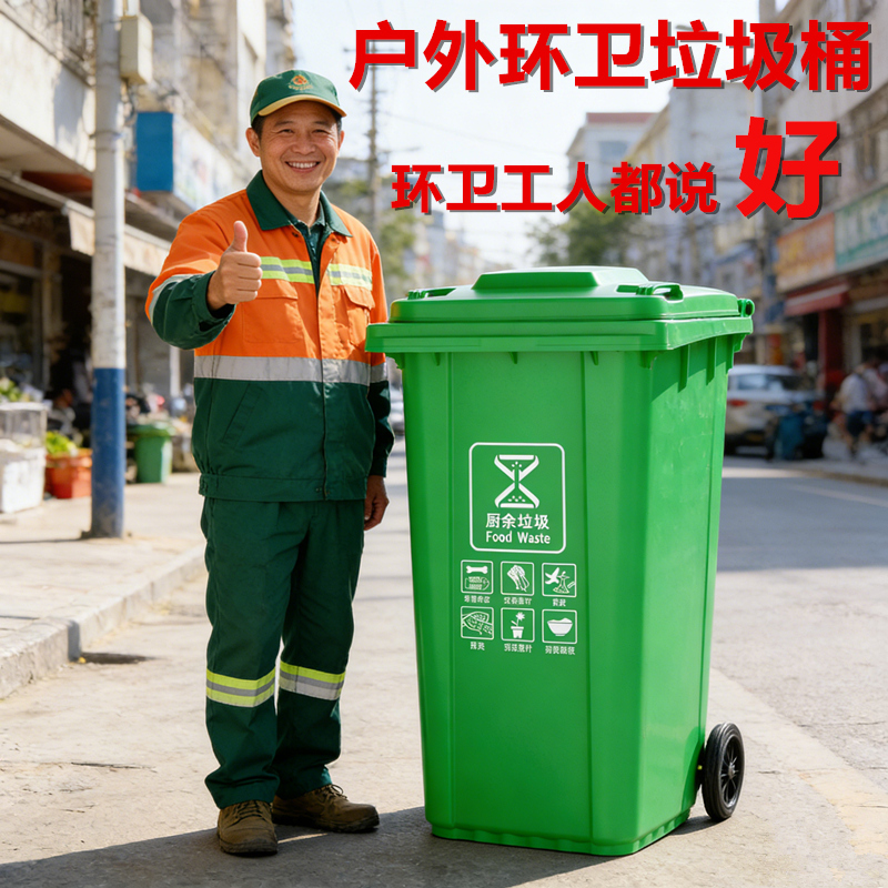 240L Sanitation Trailer Large-Capacity Outdoor Sorting Trash Bin Large Commercial Thickened for Residential Property Management and Catering Kitchens 240L Sanitation Trailer Large-Capacity Outdoor Sorting Trash Bin Large Commercial Thickened for Residential Property Management and Catering Kitchens