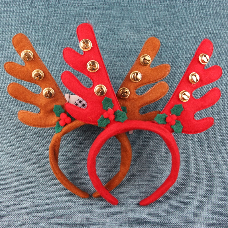 Christmas Hair Stirrup Adult Children Cute Hair Clip Adornment Elk Big Deer Corner Head Accessories Christmas Old Hair Stirrup
