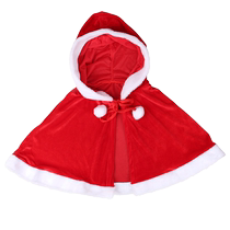 Christmas shawl hat adult womens gold velvet hooded cape Christmas performance clothes Santa Claus costume