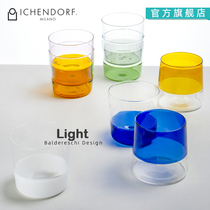 ICHENDORF light series color glass household simple contrast color thin glass cup gift