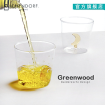 SF ICHENDORF cup bottom three-dimensional moon glass female high facial value creative ins couple water cup gift