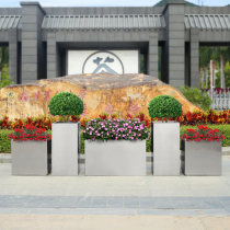 Stainless steel outdoor flower box sales department planting box Commercial Street flower trough municipal road partition flower bed Iron Tree box