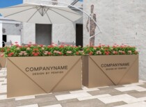 Customized wrought iron outdoor flower box Real Estate square municipal sales department fence combination road flower bed partition flower trough