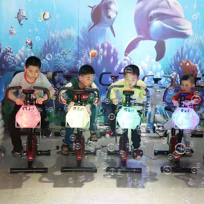 Bike Bubble Machine Children Pleasure Equipment Power Generation Bubble Bike Indoor outdoor Magic Experience Pavilion Bubble Show