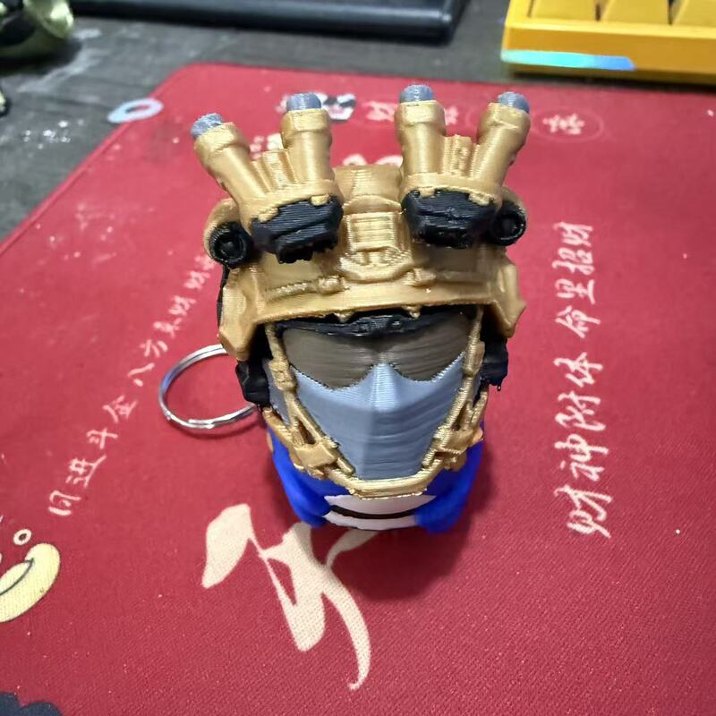 Weilong Caterpillar 3D Printed Figurine Helmet Detachable Weilong Pendant Desktop Ornament Keychain Trendy Toy Gift