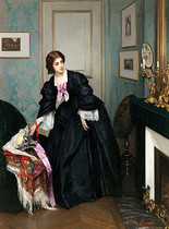 A398 (Belgium) Gustave Leonard de Jonghe Portrait of an oil painting Tuku 6