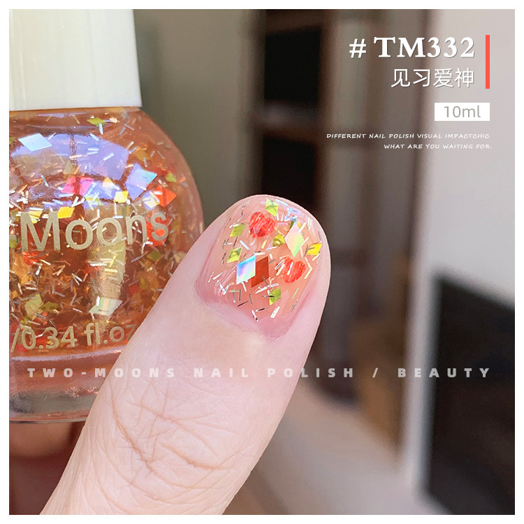 Gold Foil Yellow Nail Polish for Summer, Brightening Effect, Quick-Drying, No Baking Required, Non-Peelable, Sparkling Glitter, Christmas Nail Art for Women