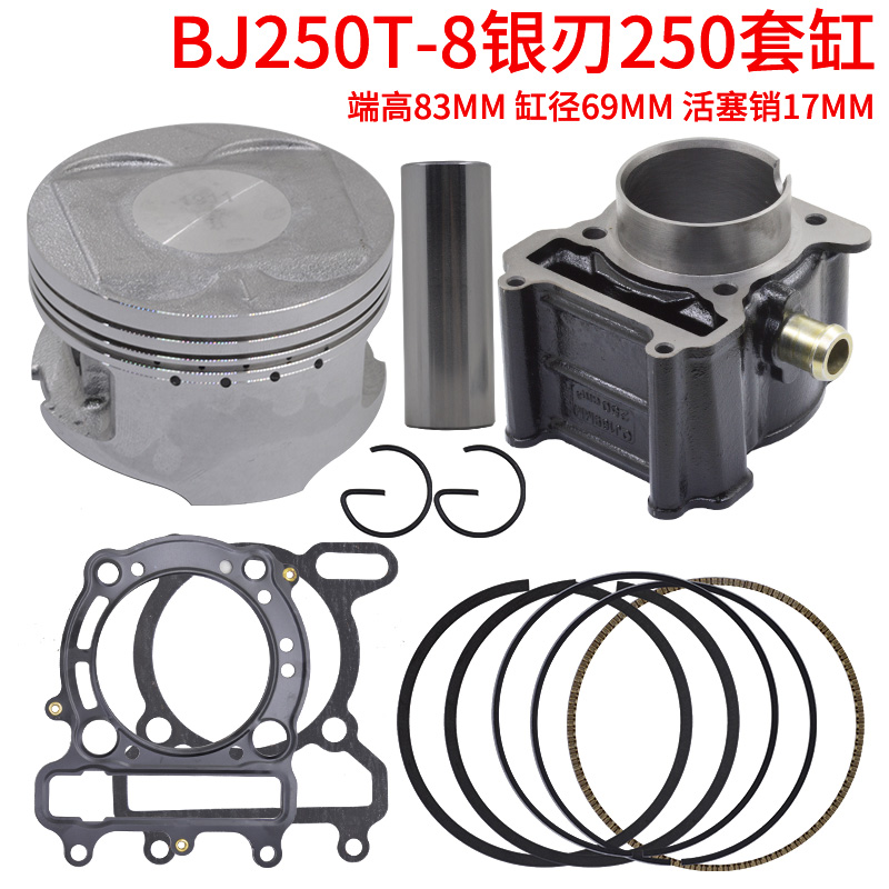 Benali SilverBlade BJ250T-8 Sleeve Cylinder Piston Ring Cylinder Upper and Lower Full Car Gasket Valve Oil Seal QJ169cm3