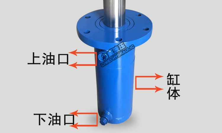 Xi lanh thủy lực hai chiều tùy chỉnh 
            80T tấn mặt trước mặt bích thang máy vận chuyển hàng hóa một chiều nâng hạ máy ép lắp ráp áp suất cao xilanh thủy lực 100 tấn xilanh thuỷ lực