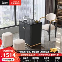 Mobile small tea table Home Boiling Water Pot integrated Gongfu tea Several modern with wheel light lavish tea car Balcony Net Black Tea Table