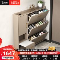 Light Extravagant Ultra Slim Shoe Cabinet Flip Bucket Home Shoe Cabinet Change Shoes Stool Integrated Domestic Large Capacity Containing Cabinet In door Xuanguan cabinet