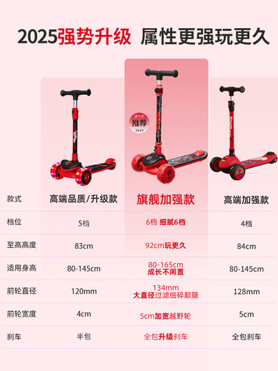 迪士尼儿童滑板车男孩2025新款小孩3到6到12岁大童专用蜘蛛侠转弯